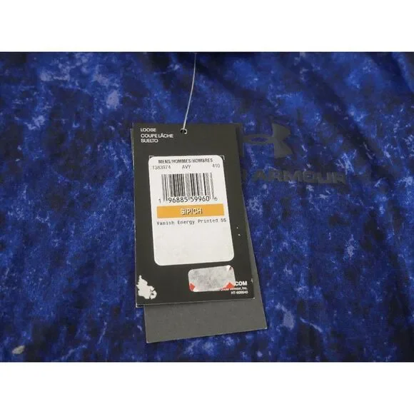 Under Armour Men's Rush Energy Printed T-Shirt Blue Small - Picture 4 of 7